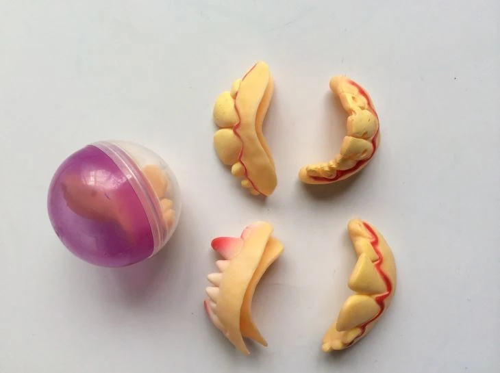 Plastic Funny False Teeth Capsule Toy