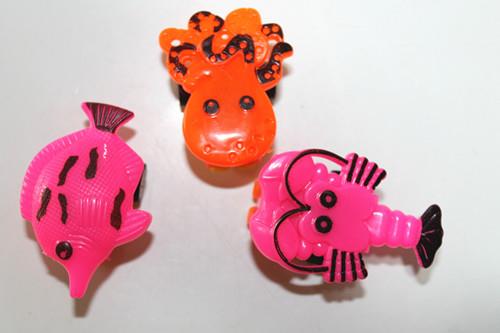 Cheap Pull Back Plastic Toy Fish Small Plastic Toy Ocean Fish Capsule Toy 6