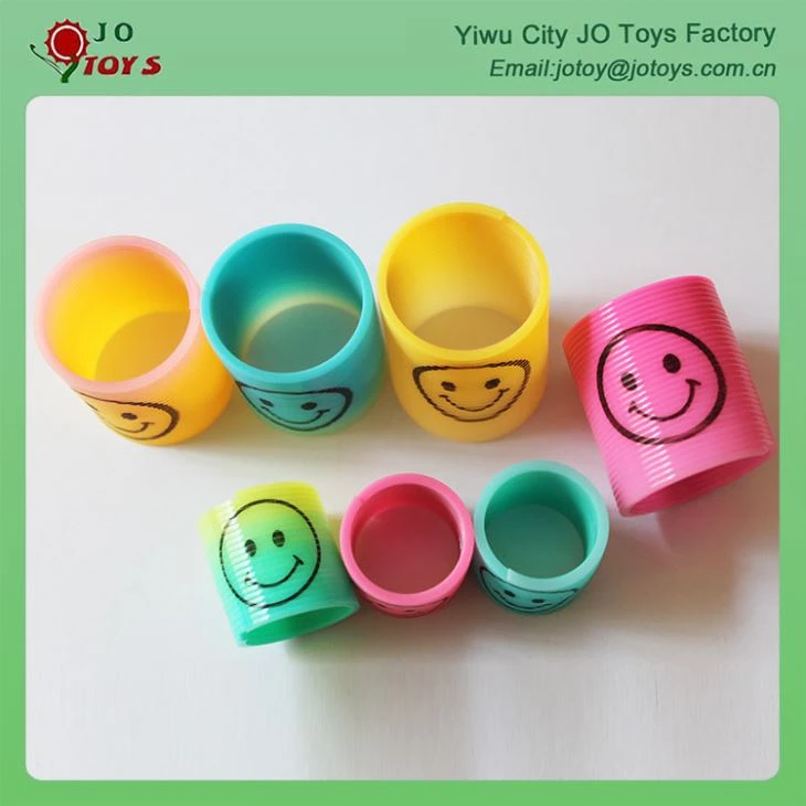 Colorful Plastic Spring Toy With Smiley Capsule Toy 3