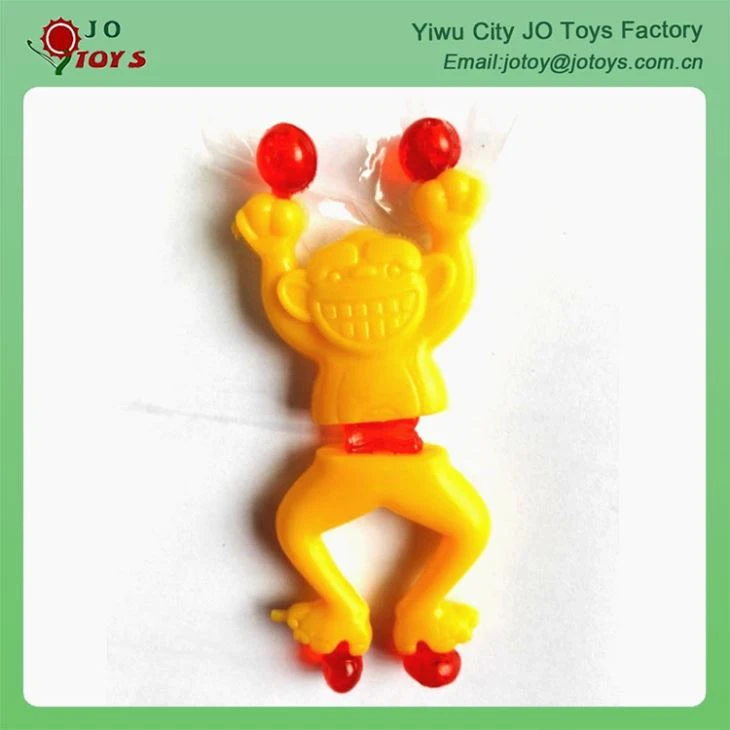 Promotional Cute And Funny Plastic Sticky Monkey On The Wall Toy