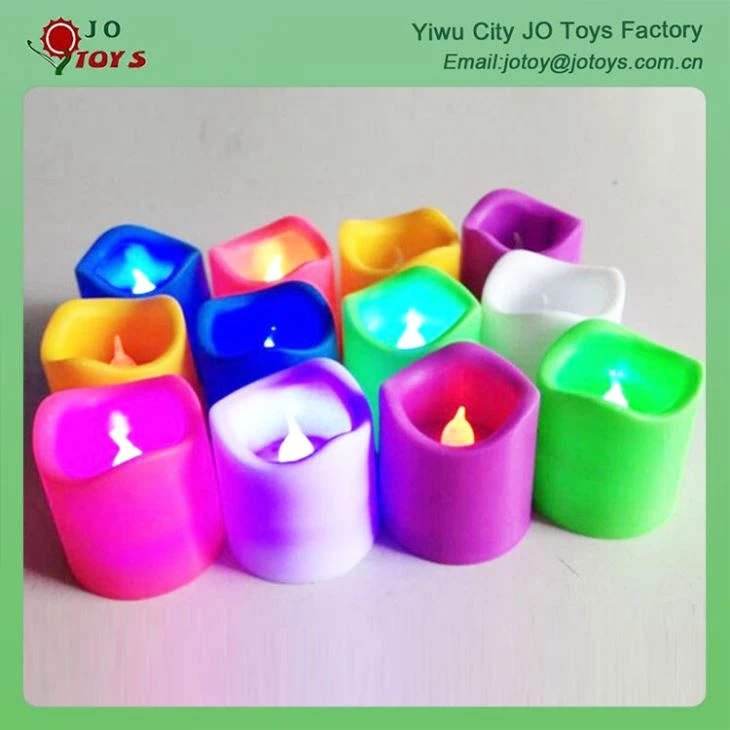 Colorful For Festival LED Candle Light With Wave Edge 3