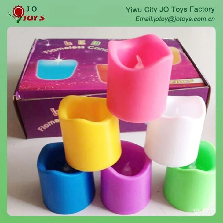 Colorful For Festival LED Candle Light With Wave Edge 4