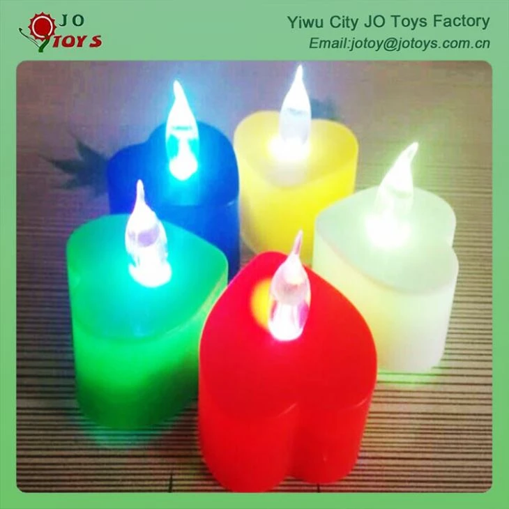 Wholesale Lights Colorful Heart Shape LED Candle Lamps