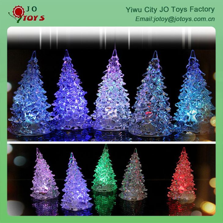 13cm Decoration Colorful Christmas Trees With LED Flash Lights