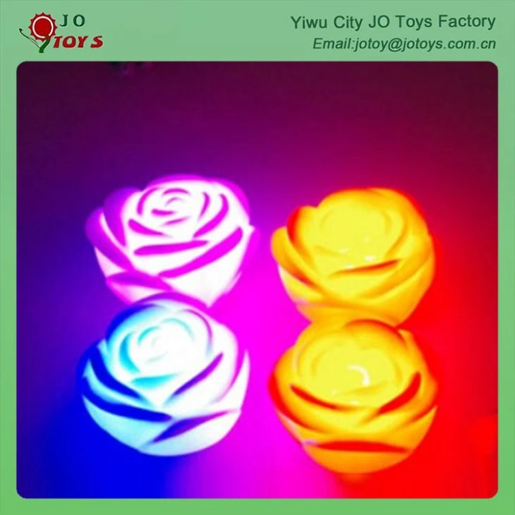1 Colorful Rose Shape Flashing Led Light Party Supplies Toys  2