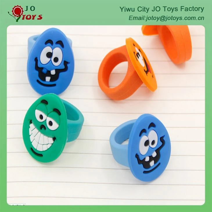 Funny And Wacky PVC Emoji Finger Ring Toy For Capsule Toy 2