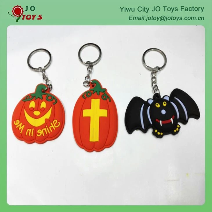 Popular Halloween Pumpkin Plastic Keychain For Capsule Toy 3