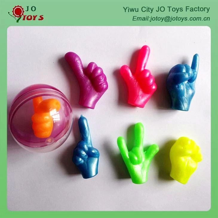 Promotion TPR Material Gesture Pencil Topper For Capsule Toy 2