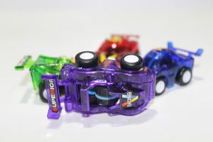 Colorful Transparent Baby Pull Back Car Toy Capsule Toy