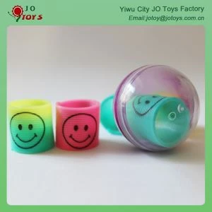 Colourful Smiling Face Plastic Spring Promotion Toy