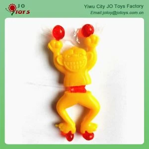 Promotional Cute And Funny Plastic Sticky Monkey On The Wall Toy