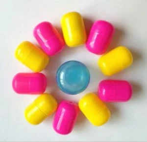 Produce plastic PP balls Capsules packaging material for toys- 3*4.5cm Empty Capsule