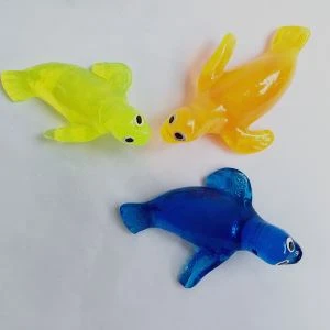 TPR Soft Rubber Sticky Sea Animal Toys For 65mm Capsule
