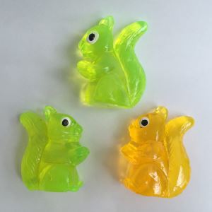 Cute TPR Material Sticky Squirrel Toy Animal Toy For Capsule Toy