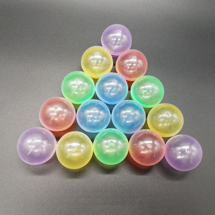 38mm Transparent Colorful Plastic Empty Vending Capsule