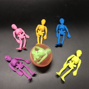 Halloween Promotional Toys Soft Sticky Skeleton Toy