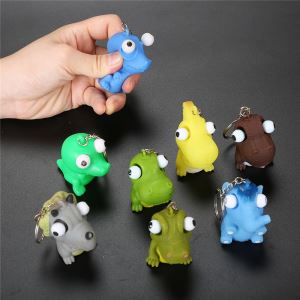 Pop Out Eye Dinosaur Toy Keychain