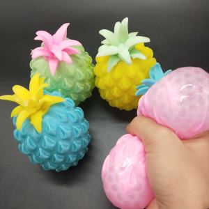 TPR Material Stress Fruit Ball Squeeze Stress Ball Toy 3D Pineapple Toy