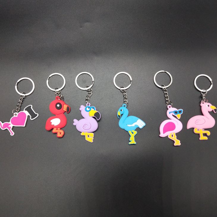 Flamingo Keychains Key Ring