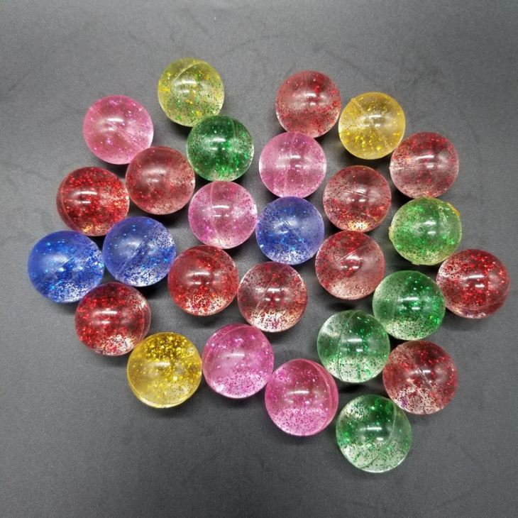 32mm Rubber Glitter Bouncing Ball