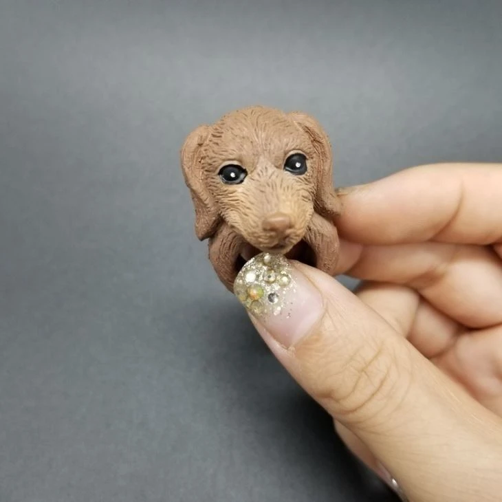 Cute Plastic Animal Dog Toy Ring
