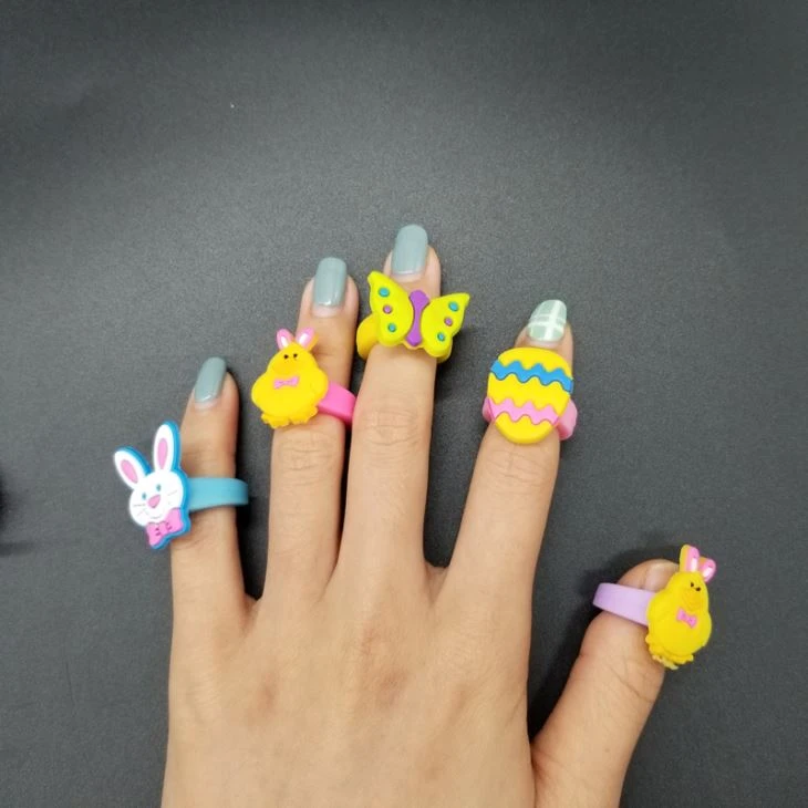 Easter PVC Finger Ring For Kids