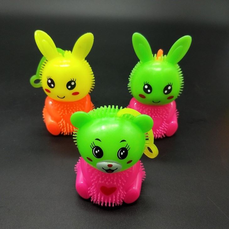 Kawaii Flashing Rabbit Bear Ball Whistle Toy