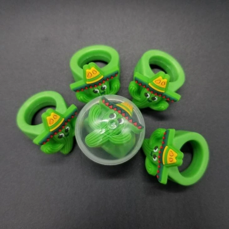 Kwaii Cactus PVC Finger Ring