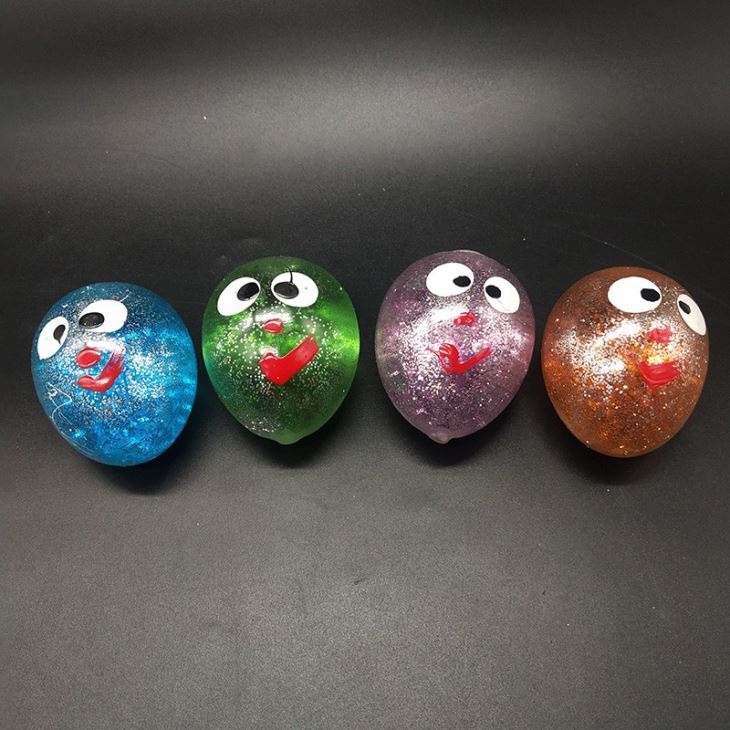 Novelty Vent Water Emojo Glitter Eggs Ball