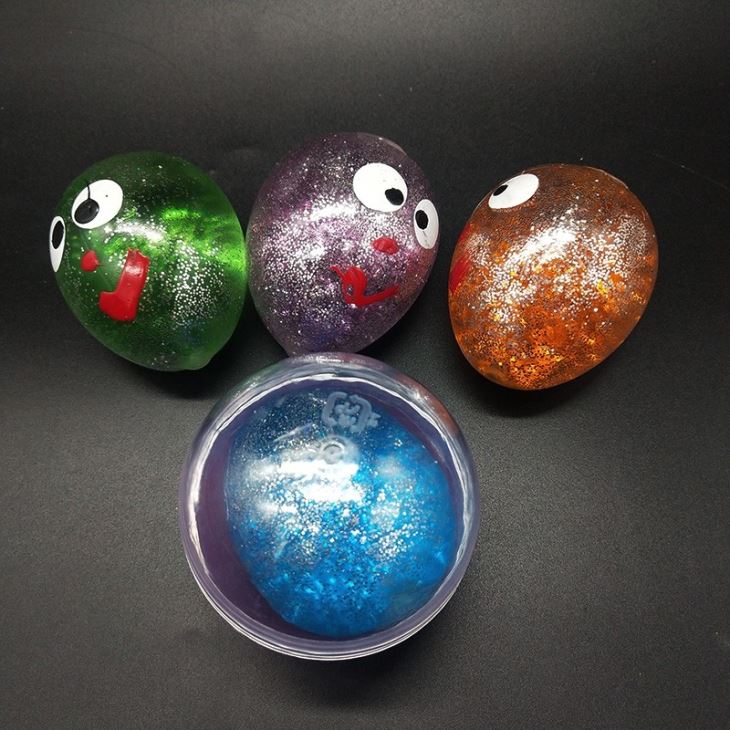 Novelty Vent Water Emojo Glitter Eggs Ball