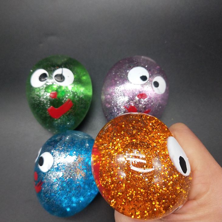 Novelty Vent Water Emojo Glitter Eggs Ball