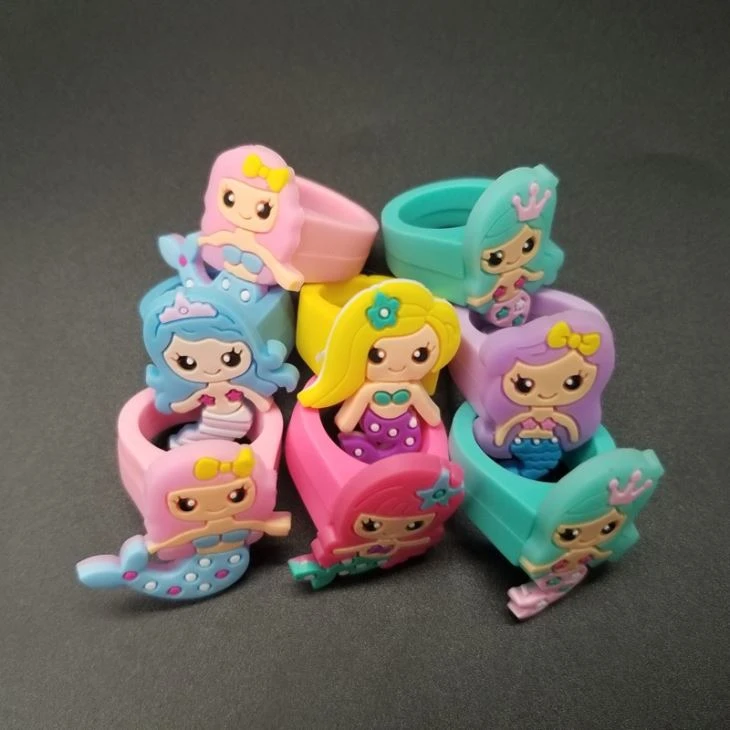 Plastic Mermaid PVC Ring Toy