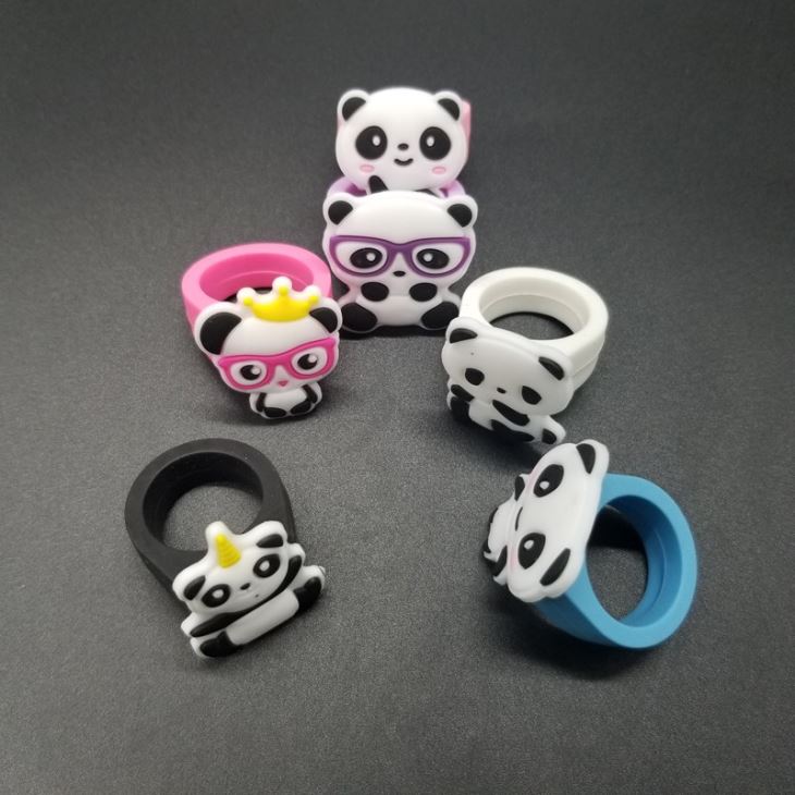 Plastic Panda Ring Toy For Girls