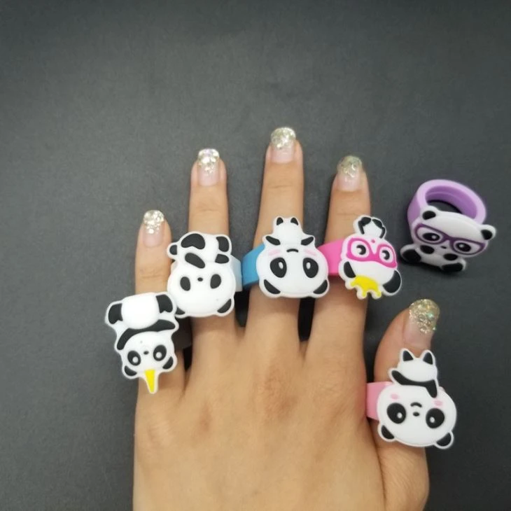 Plastic Panda Ring Toy For Girls