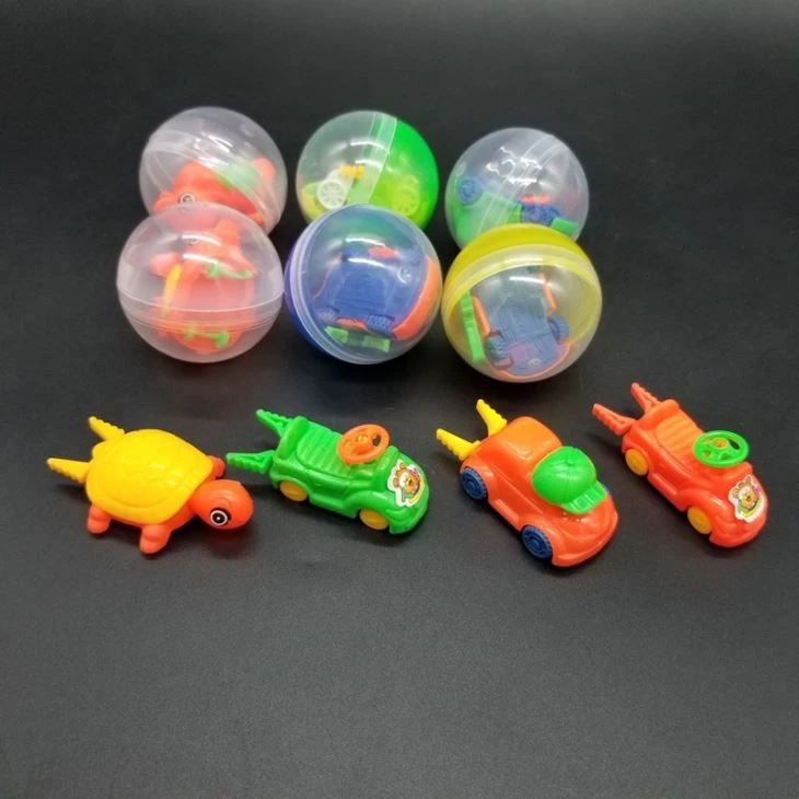 Plastic Slingshot Car Toy For Empty Capsule