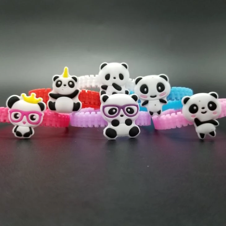 PVC Rubber Panda Toy Bracelet