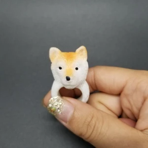 Cute Plastic Animal Dog Toy Ring