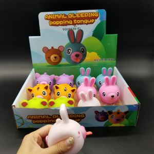 Plastic Cute Animal Tongue Pop Out Toy