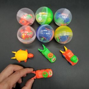 Plastic Slingshot Car Toy For Empty Capsule