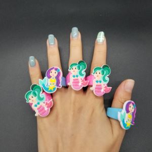 PVC Mermaid Finger Ring Toy