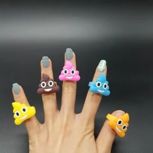 PVC Poo Finger Ring Toy