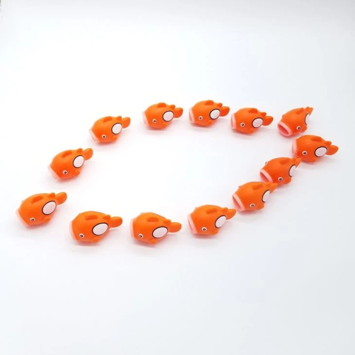 Squeeze Toy With Tongue PVC Soft Small Rubber Fish Toys