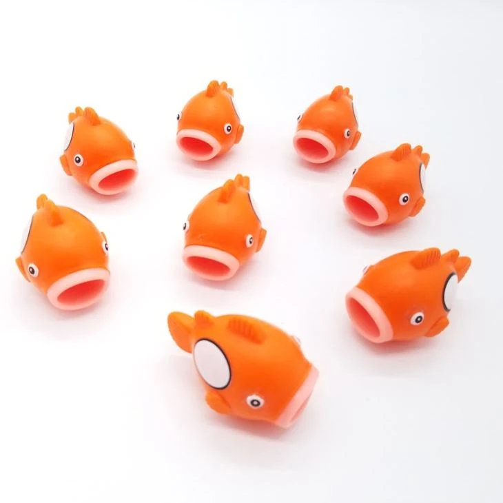 Squeeze Toy With Tongue PVC Soft Small Rubber Fish Toys