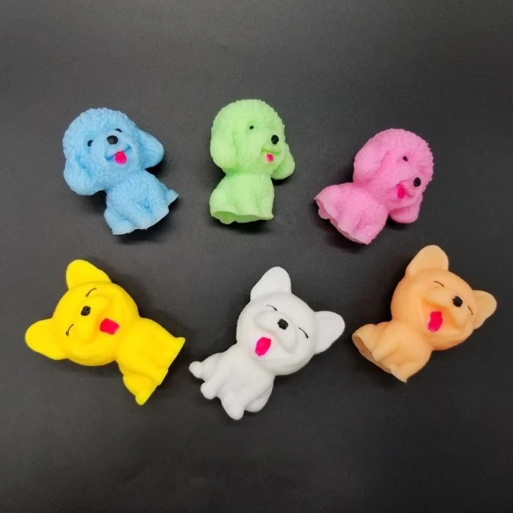Squishy Mochi Colorful Emoji Dog