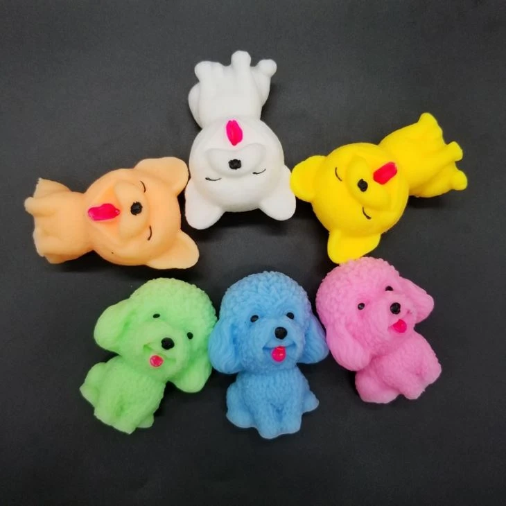Squishy Mochi Colorful Emoji Dog