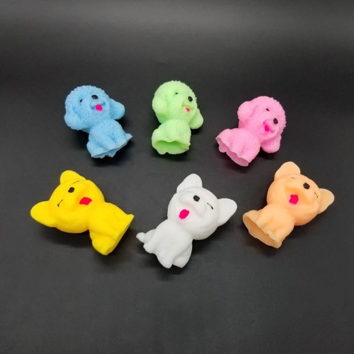 Squishy Mochi Colorful Emoji Dog