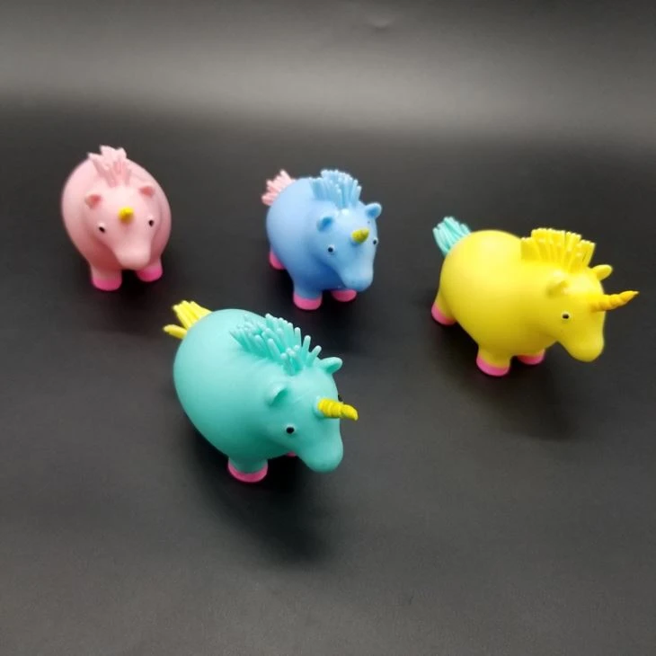 Squishy Unicorn Squeeze Ball With Beads