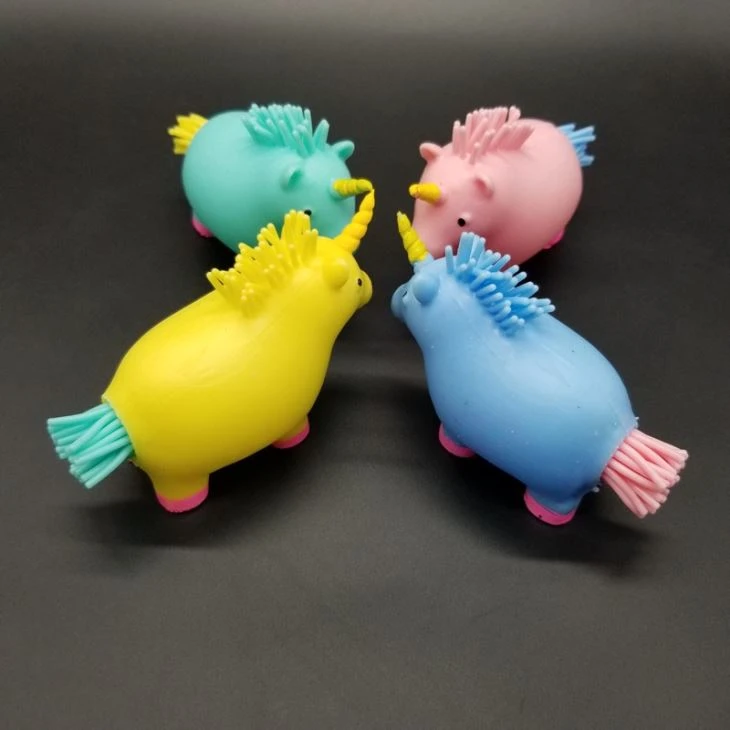 Squishy Unicorn Squeeze Ball With Beads