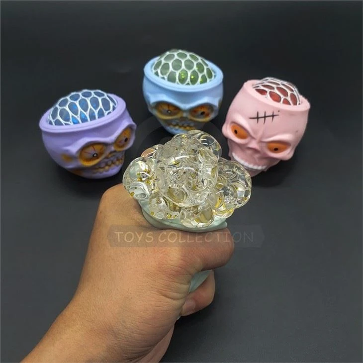 Halloween Toys Skull Squeeze Ball Toy