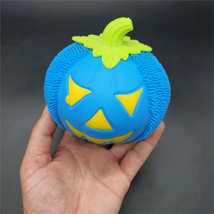 LED Pumpkin Shape Squeeze Stress Air Ball